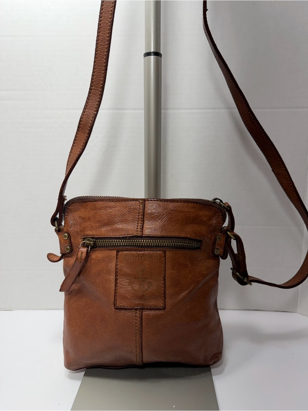 Harbour 2nd Leather Crossbody Shoulder Bag Purse  Leather COGNAC BROWN